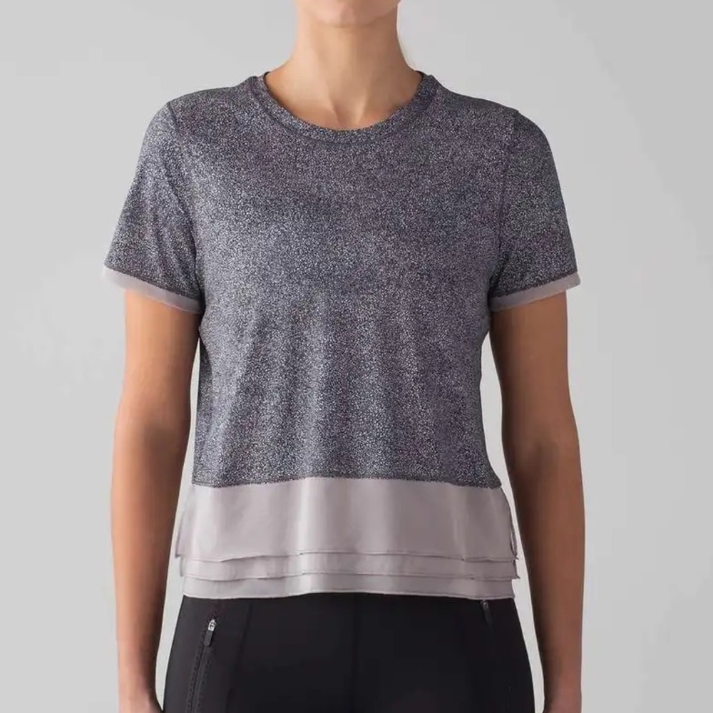 Lululemon Sole Training UV Short Sleeve Workout Top Mesh